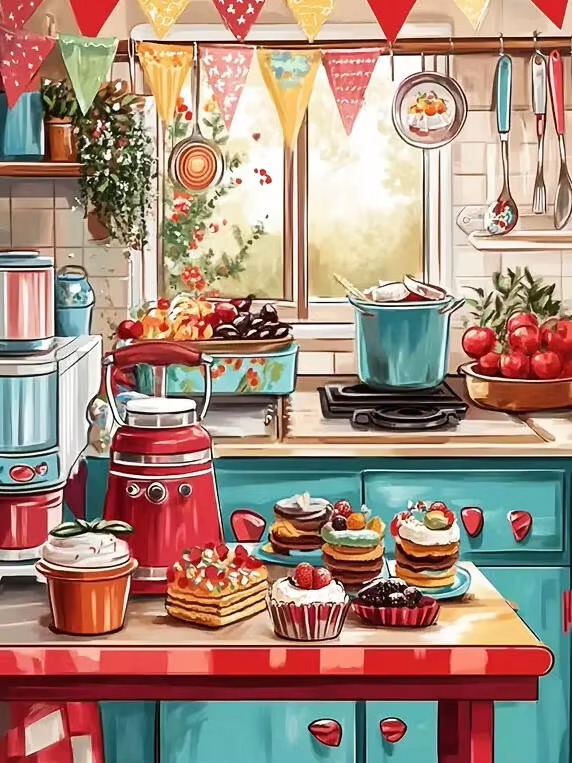 Fruit Roll Up - Pintura em Diamante de Paisagens, Frutas