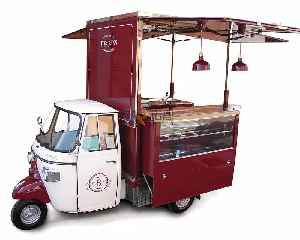 Food Truck With Snacks - Carrinhos de café multifuncionais, reboque de