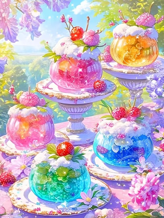 Fruit Roll Up - Pintura em Diamante DIY, Arte em