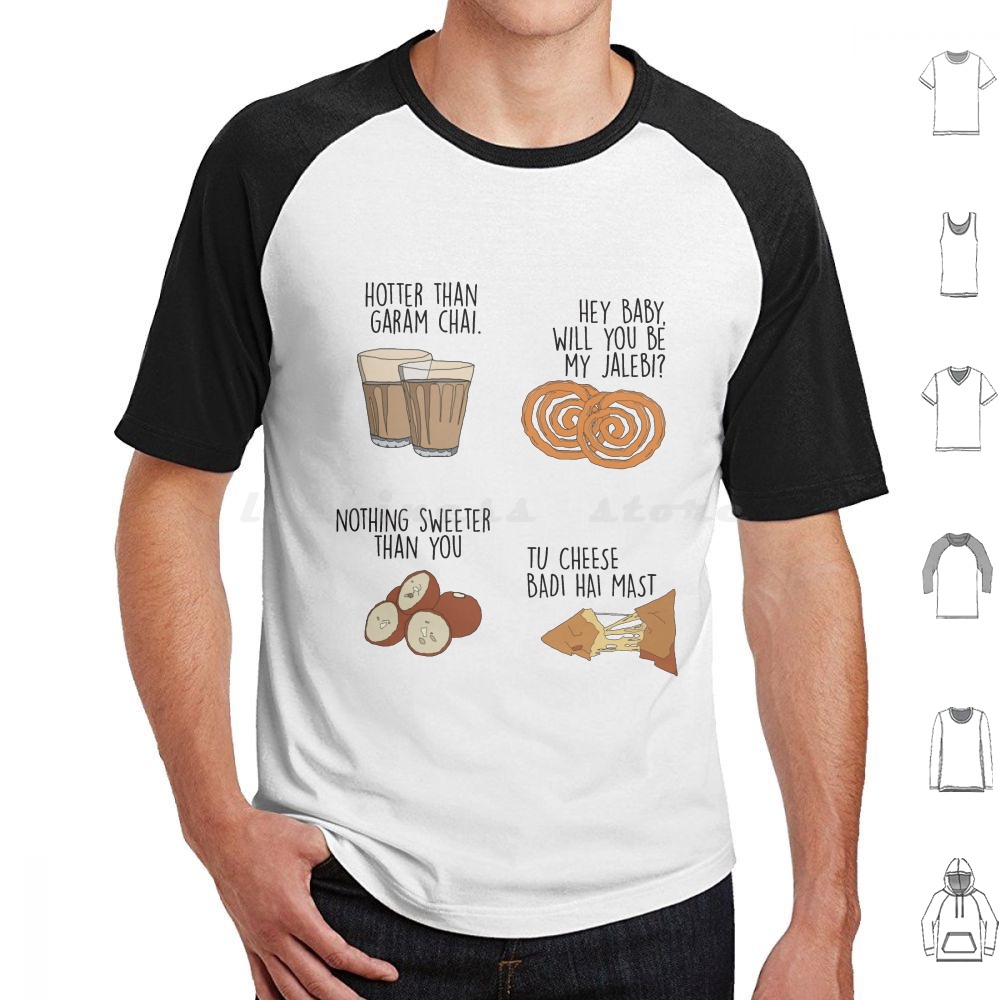 Food Snacks Indian - Pacote Indiano. Camiseta Snack Lines 6XL