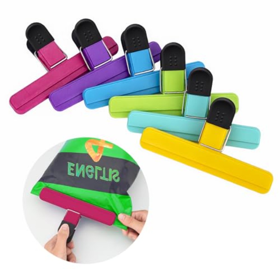 Food Snacks At Home - Pacote com 6 Clips para Sacos,