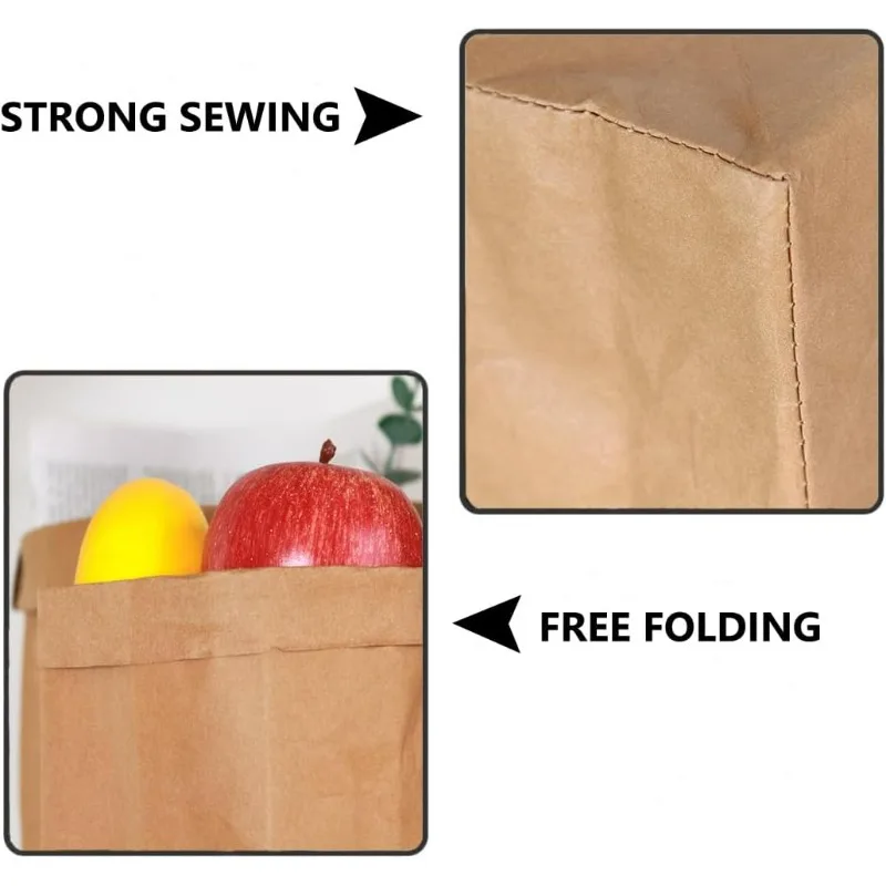 Sacos de Papel Kraft Laváveis, - Food Grocery Snacks avaliação e preço