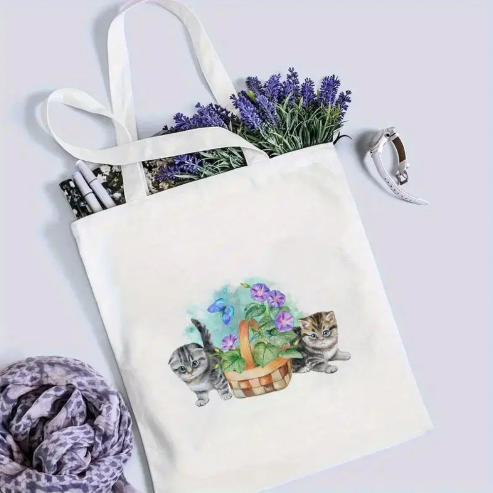 Bolsa de lona com estampa de b - Food Grocery Snacks avaliação e preço