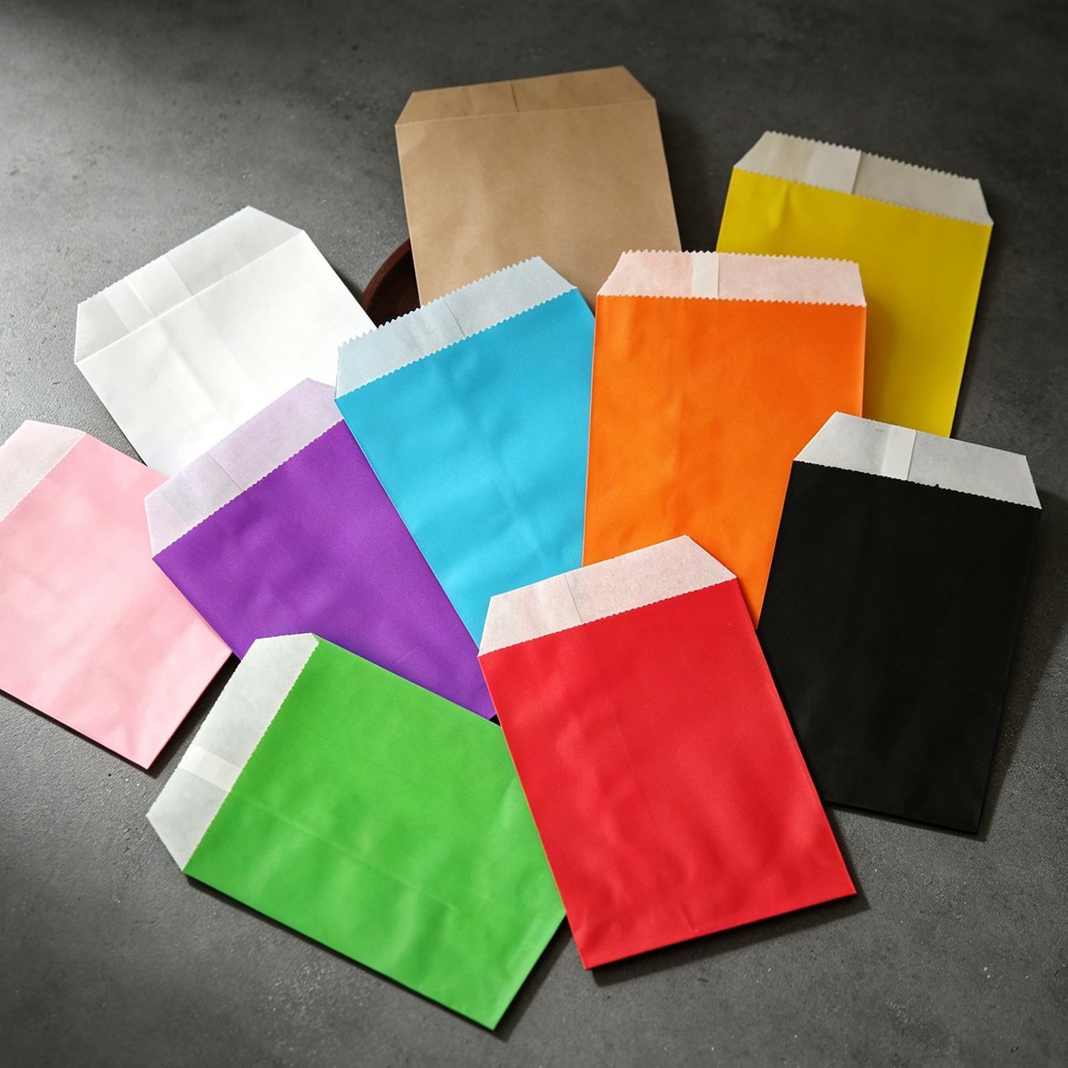 Saco de papel kraft colorido p - Food Snacks For Party avaliação e preço
